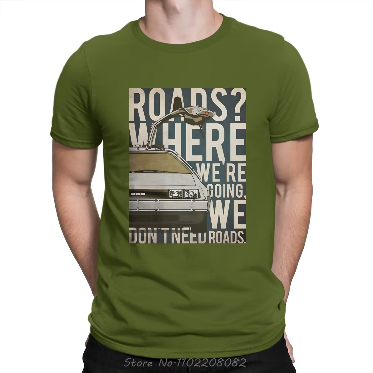 T-shirt à Manches Courtes et Col Rond pour Homme