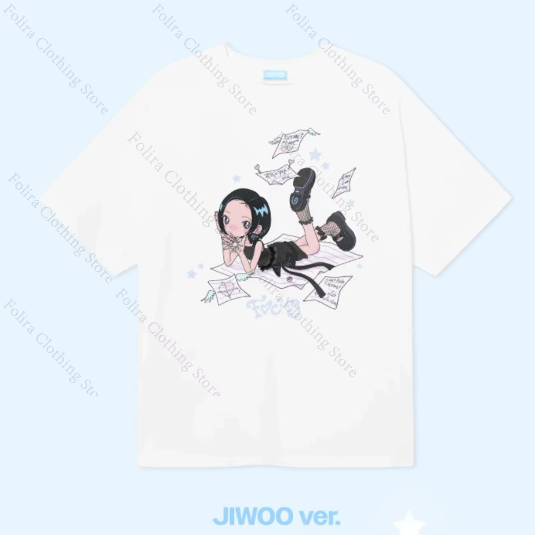 2025 Hearts2Hearts Album FOCUS série T-shirt imprimé