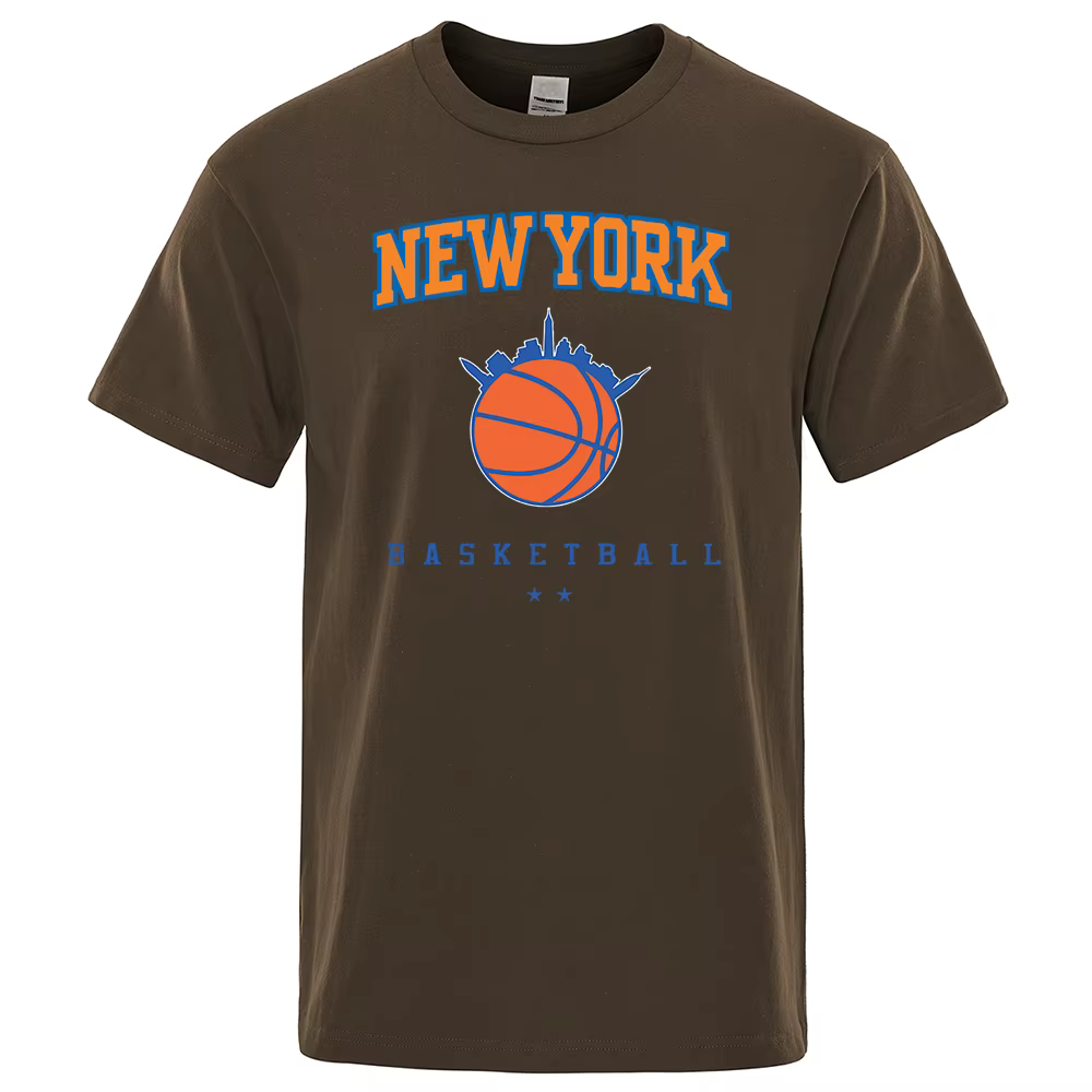 New York basket-ball personnalité rue hommes vêtements de haute qualité surdimensionné T-Shirts été respirant T-Shirt Hip Hop couverture en coton