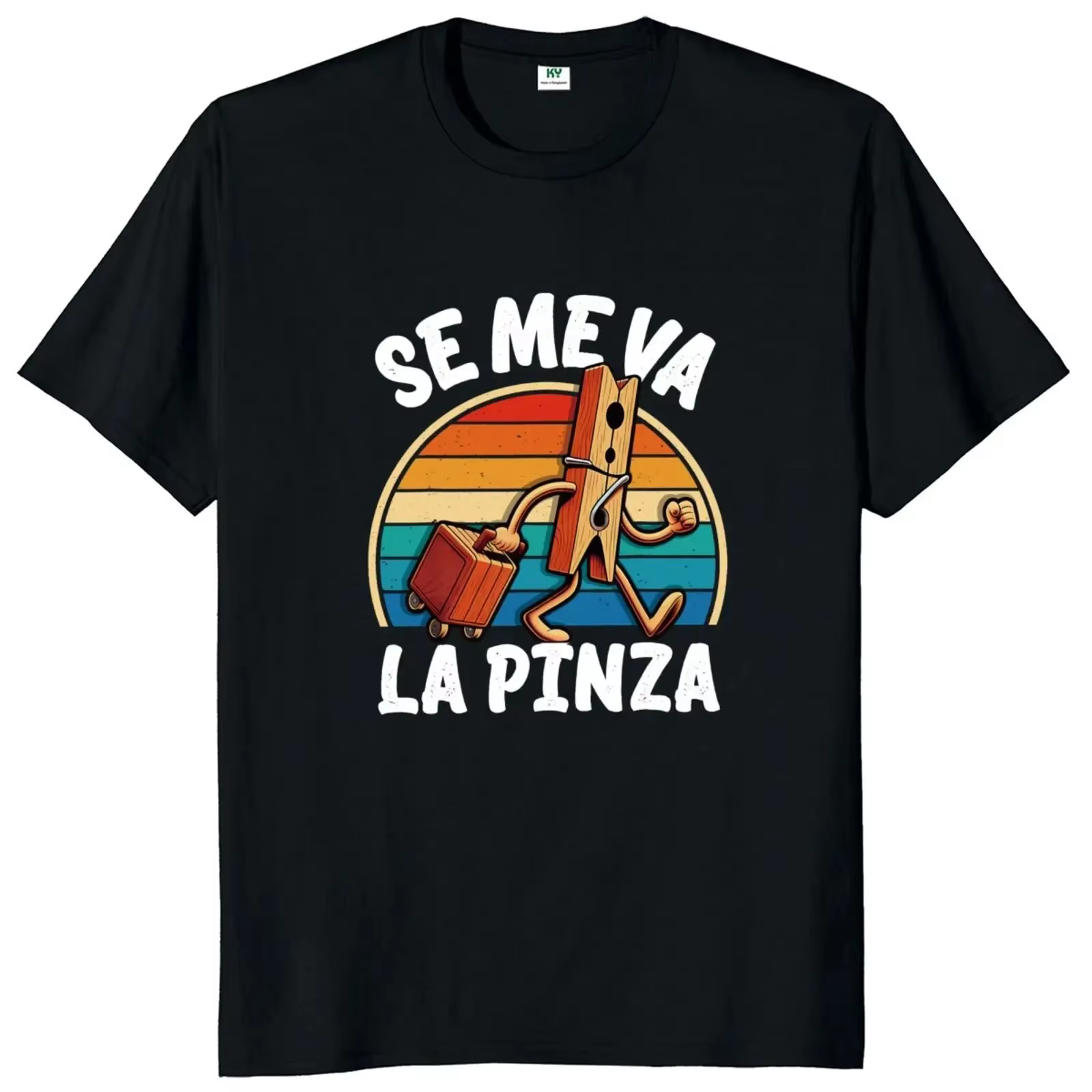 Se Me Va La Pinza T-shirt drôle blagues espagnoles Y2k Vintage