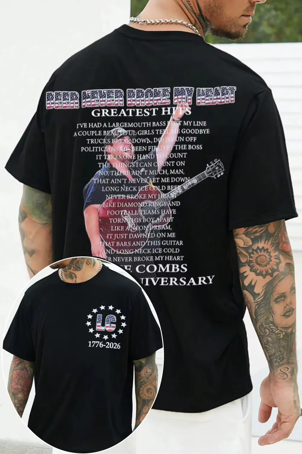 T-shirt graphique rétro 2026 Luke Combs pour hommes et femmes