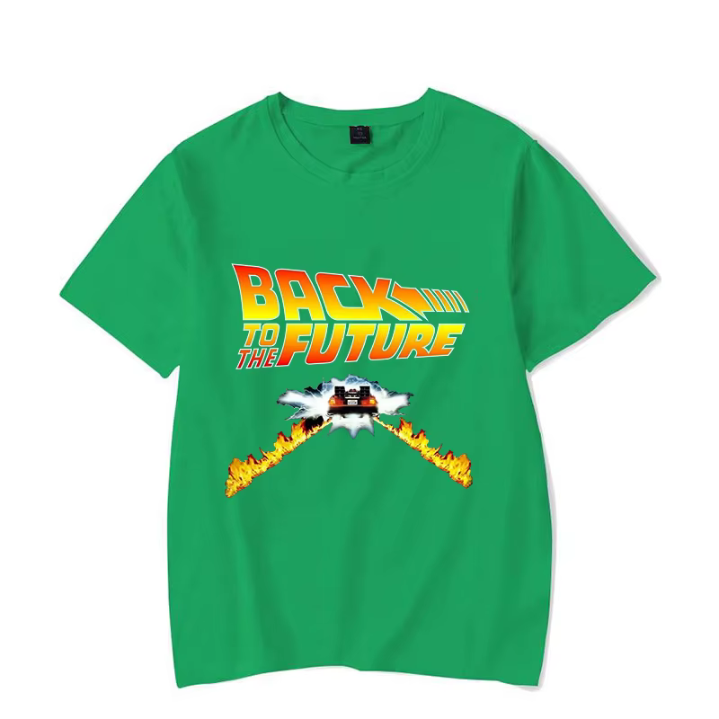 Chaud retour vers le futur imprimé t-shirts unisexe décontracté hauts été à manches courtes Harajuku