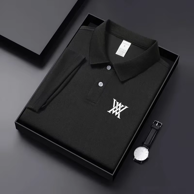 Polo de golf bleu marine pour homme