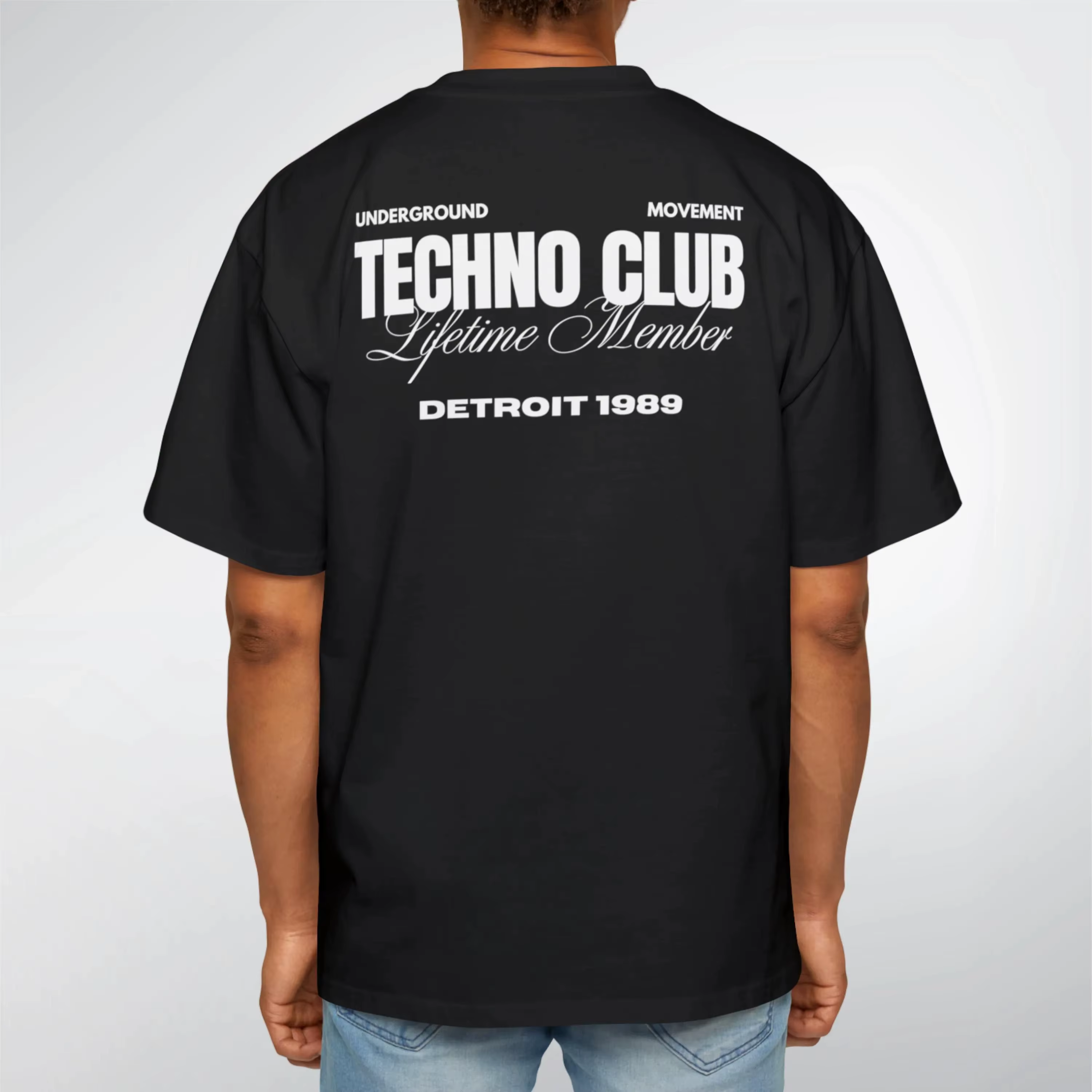 Detroit Techno T-Shirt surdimensionné: Festival de musique Rave Wear vêtements graphique chemise à manches courtes unisexe hommes femmes toutes saisons