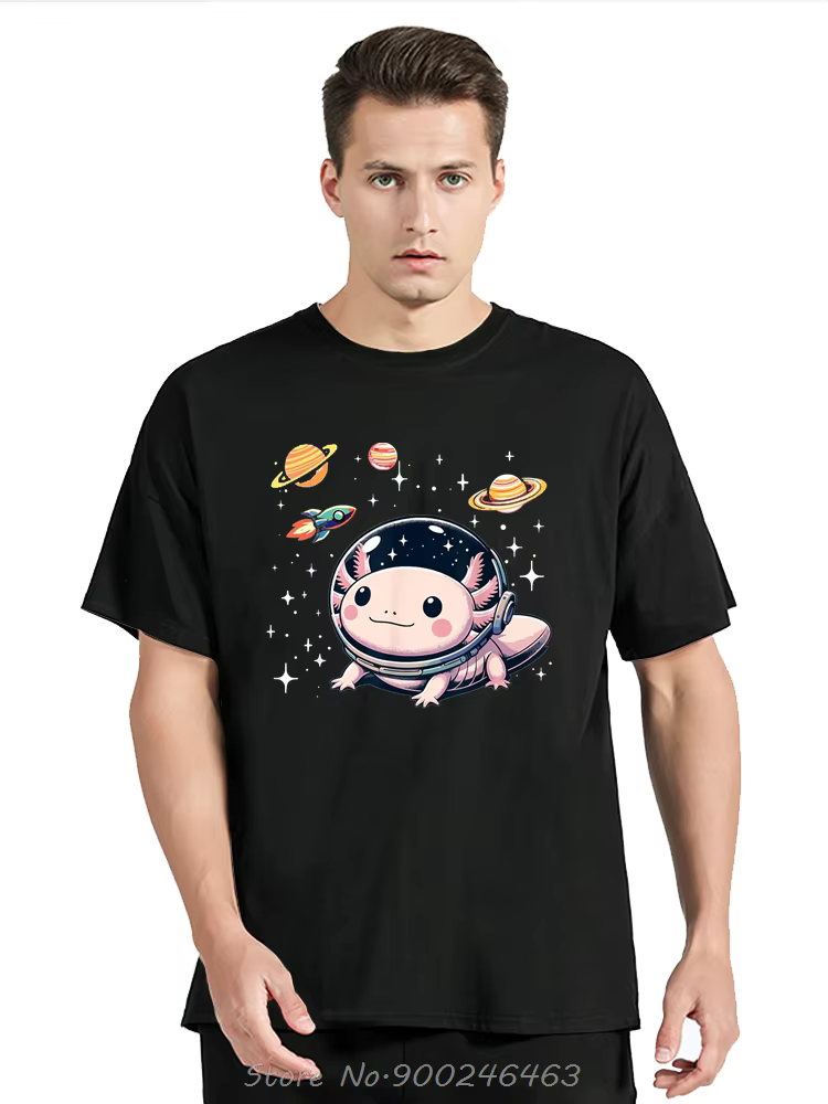 Axolotl Kawaii mignon Axolotls astronaute planètes espace T-Shirt