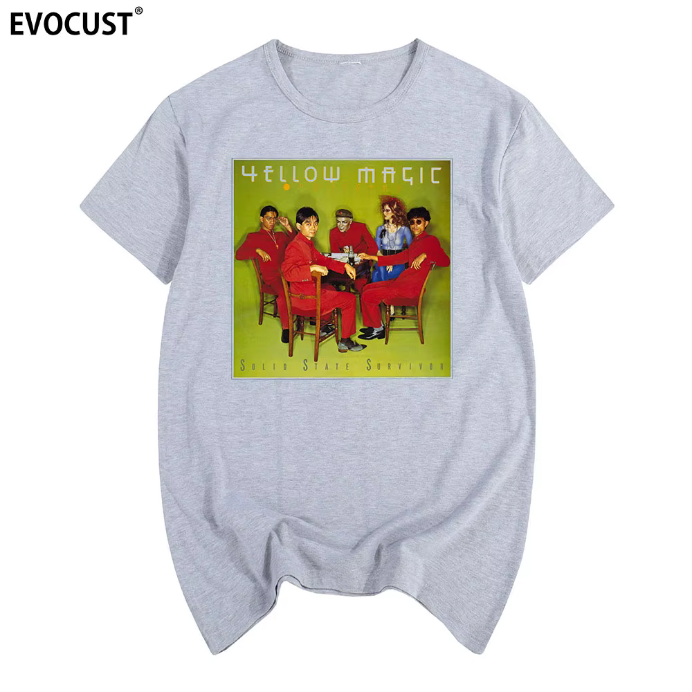 T-shirt jaune YMO de Magic Orchestra pour hommes et femmes