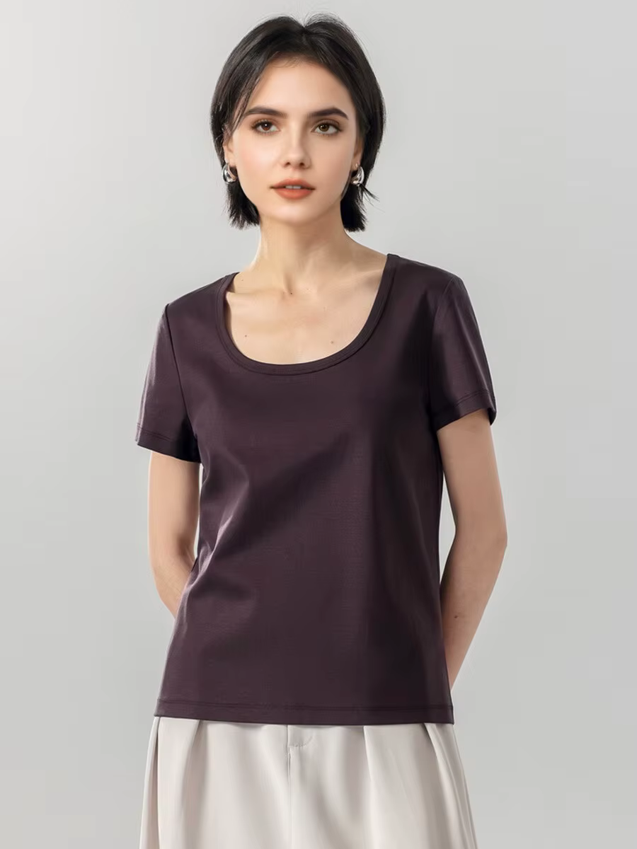 T-shirt uni pour femme