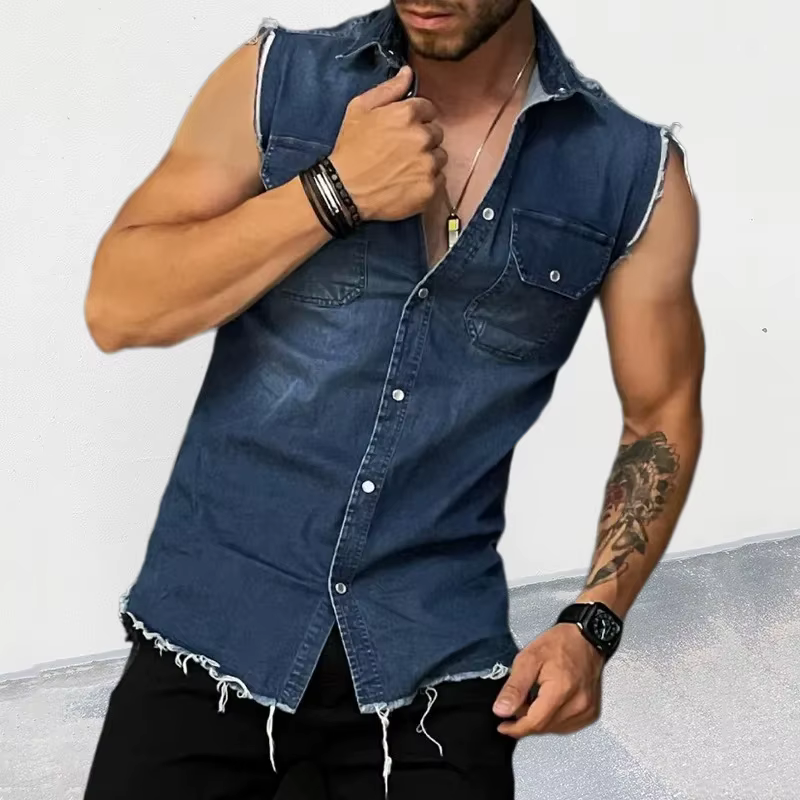 Chemise en Denim Précieux pour Homme