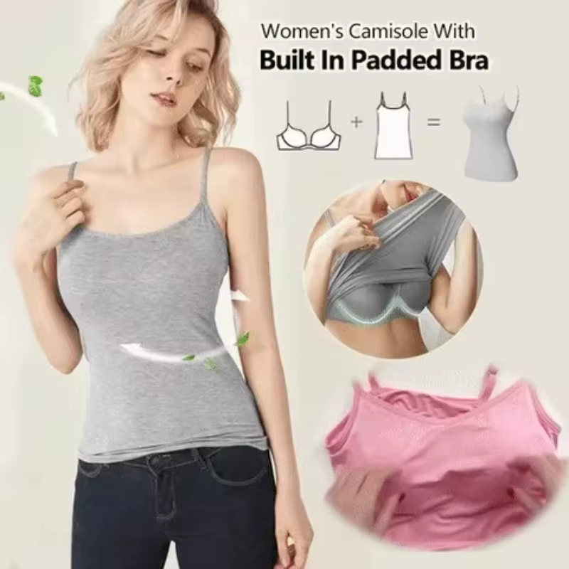 Camisole astronomique avec soutien-gorge rembourré intégré pour femme