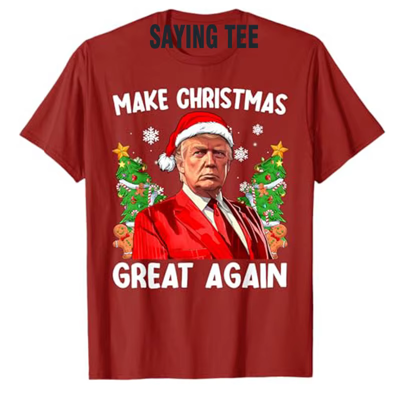 Rendre Noël encore une fois drôle Santa MAGA hommes T-Shirt