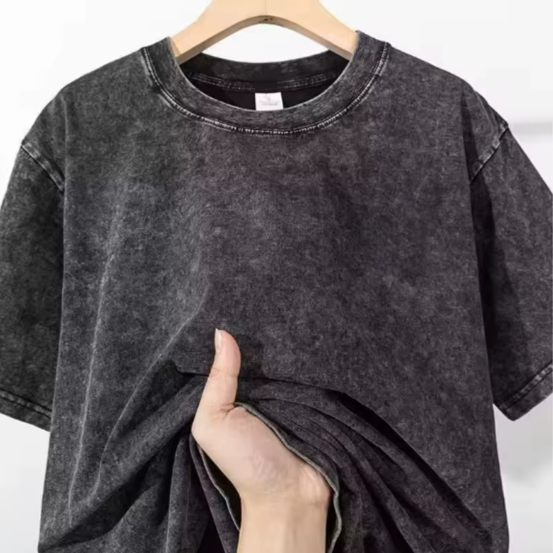 T-shirts vintage délavés 2026 – Style streetwear hip-hop rétro punk pour femme