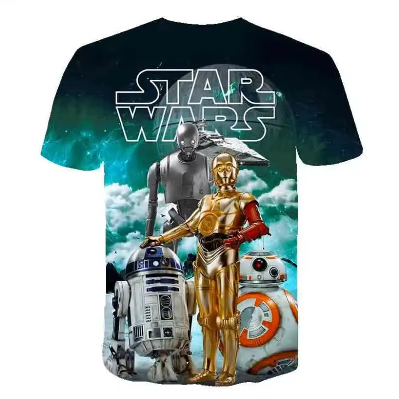 T-shirt imprimé 3D Star Wars pour homme