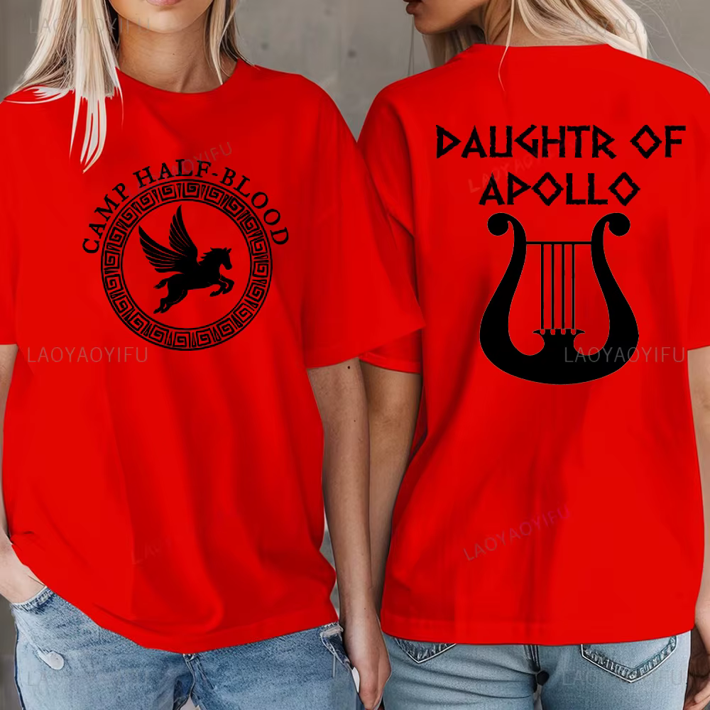 Camp demi-sang mythologie grecque fille graphique t-shirts été femme homme mode décontracté extérieur respirant coton T-shirt