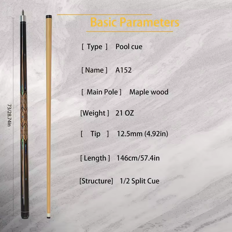 Queue de billard professionnelle à pointe de 13 mm fabriquée avec un bâton