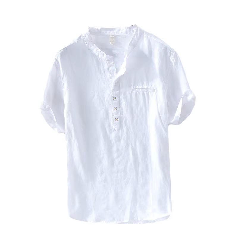 T-shirt d'été en lin pour hommes