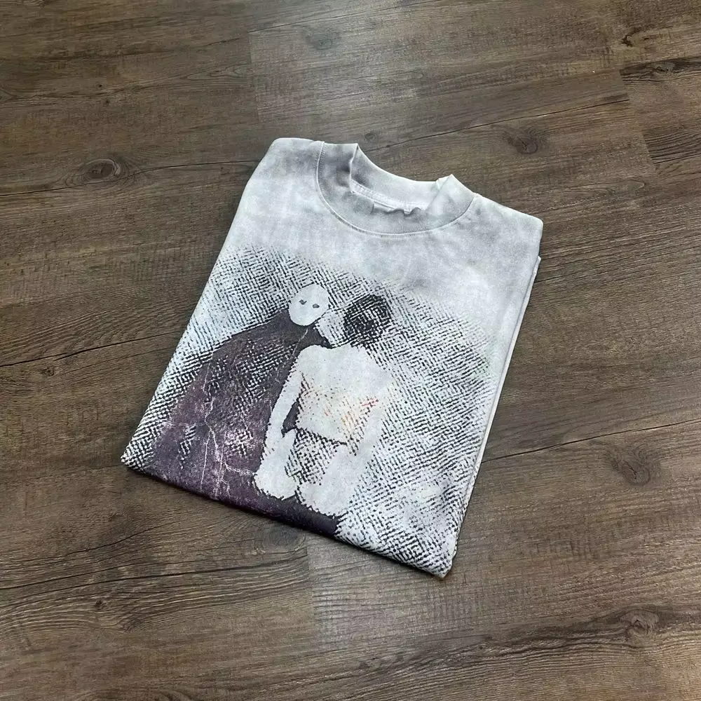 Yao mode KANYE WEST marque de luxe Vintage décontracté surdimensionné t-shirt coton Streetwear Hiphop haute rue