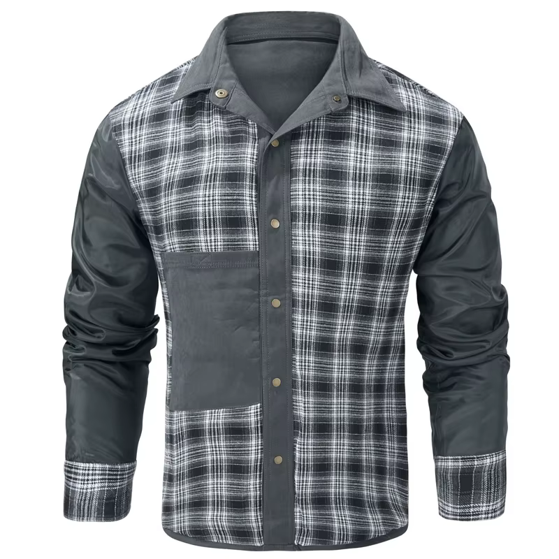 Chemise à carreaux en glouton pour hommes