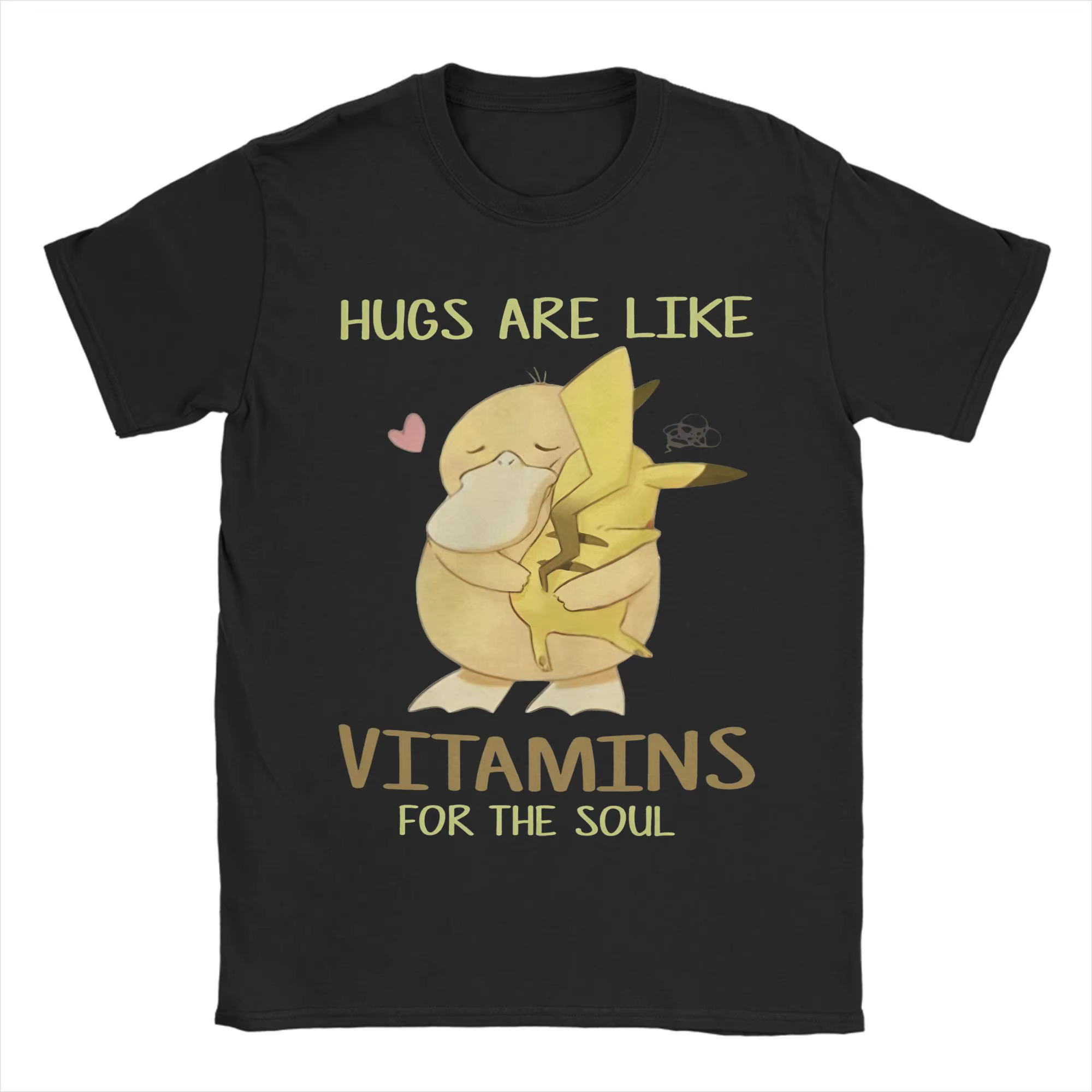 T-shirt imprimé Anime Pokémon Psyduck pour hommes et femmes