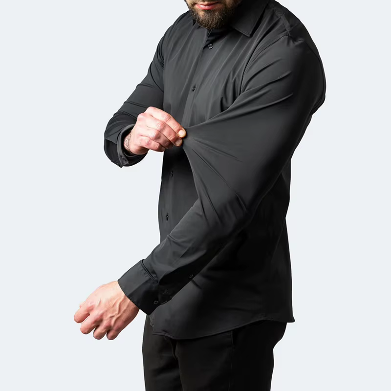 Chemises décontractées BROWON pour hommes 2026 – Chemise à manches longues très élastique