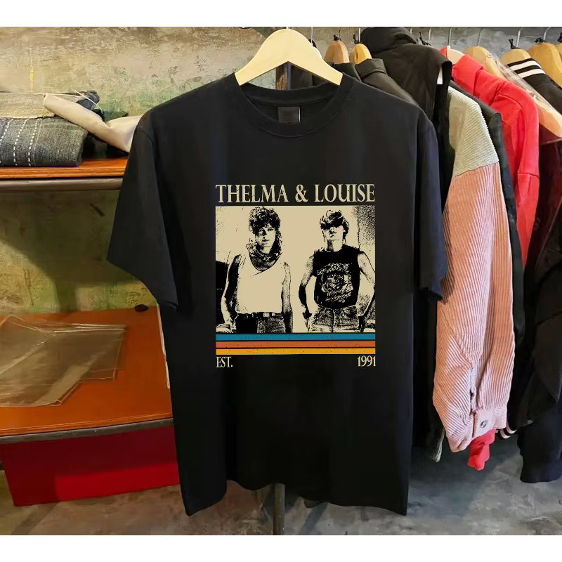 Thelma & Louise film imprimé T-shirt femme mode tendance haut printemps/été pur coton unisexe