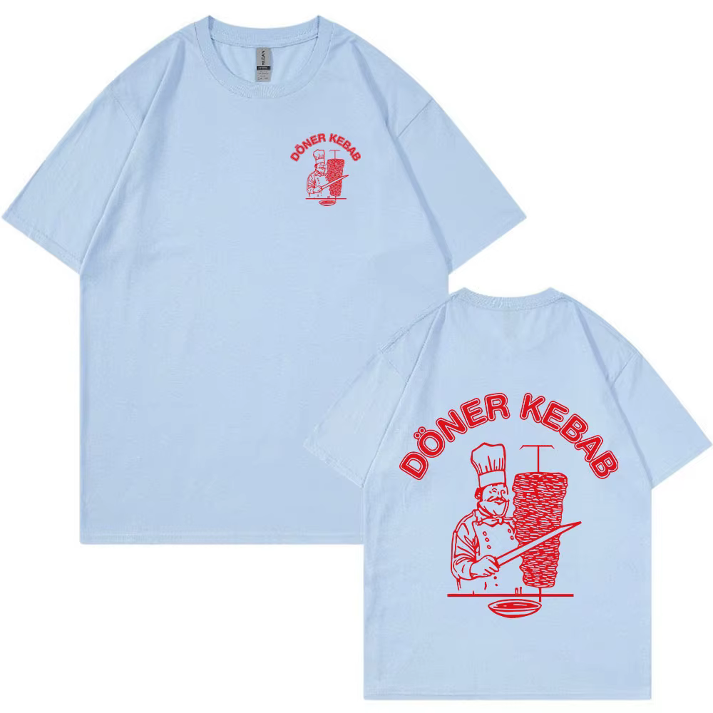 Doner Kebab T-shirt graphique drôle hommes mode été coton à manches courtes T-shirts décontracté surdimensionné