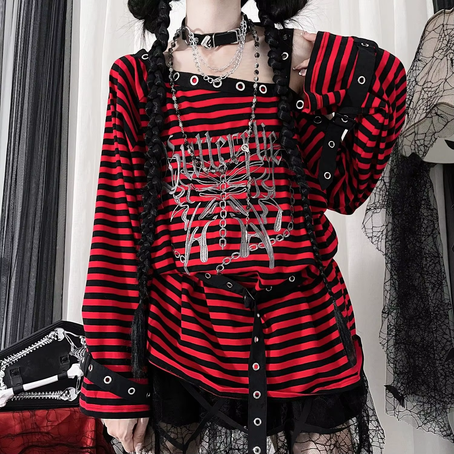 Chemise longue avec manches de jambe pour filles