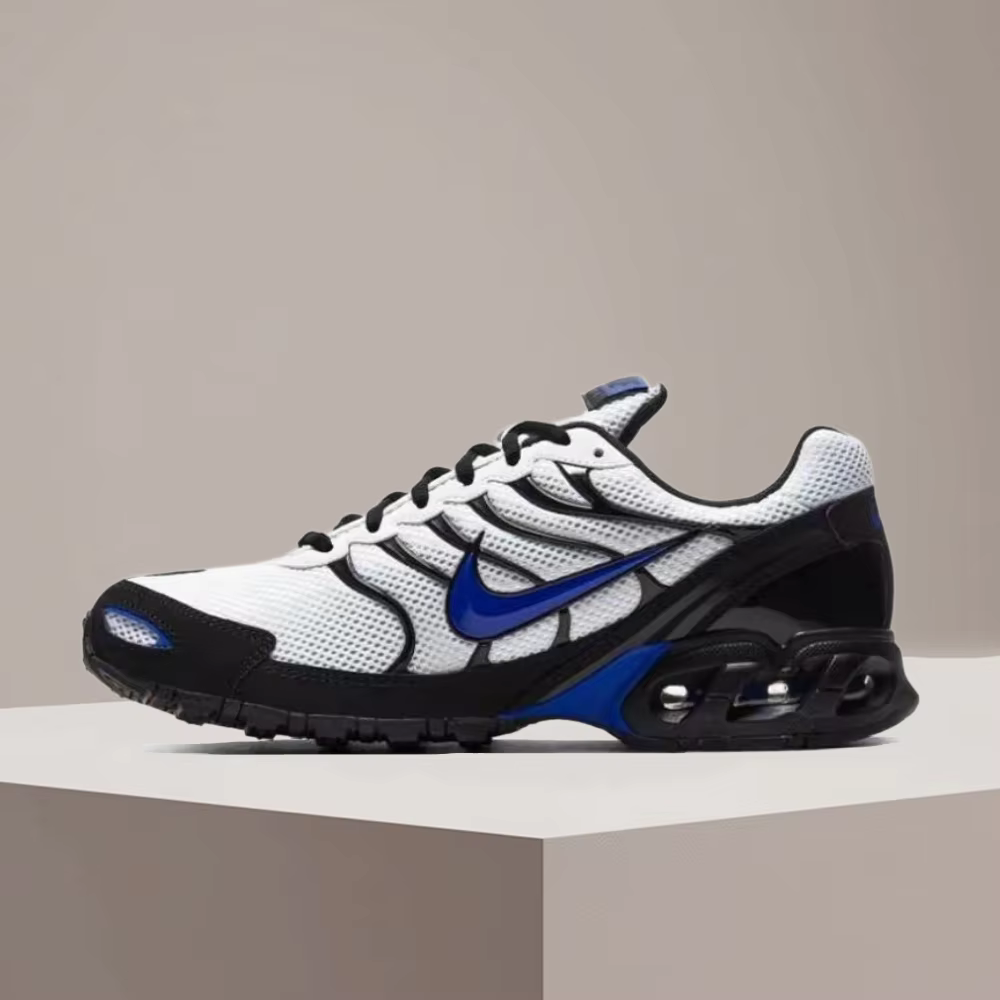 Nike Air Max Torch 4 Chaussures de course pour hommes – Noir/Blanc/Bleu
