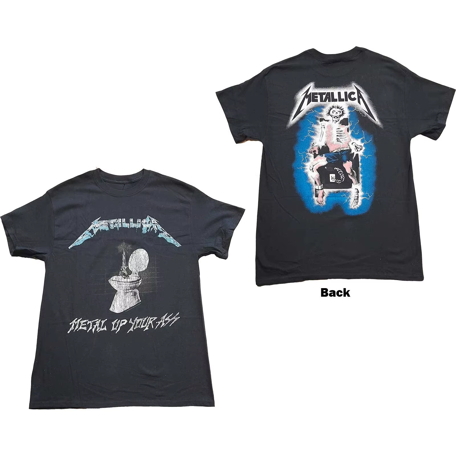 T-shirt en coton avec image de groupe Metallica