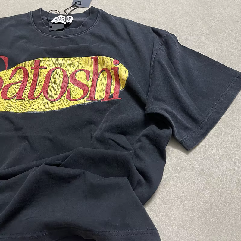 T-shirt Satoshi Nakamoto vintage en coton vieilli