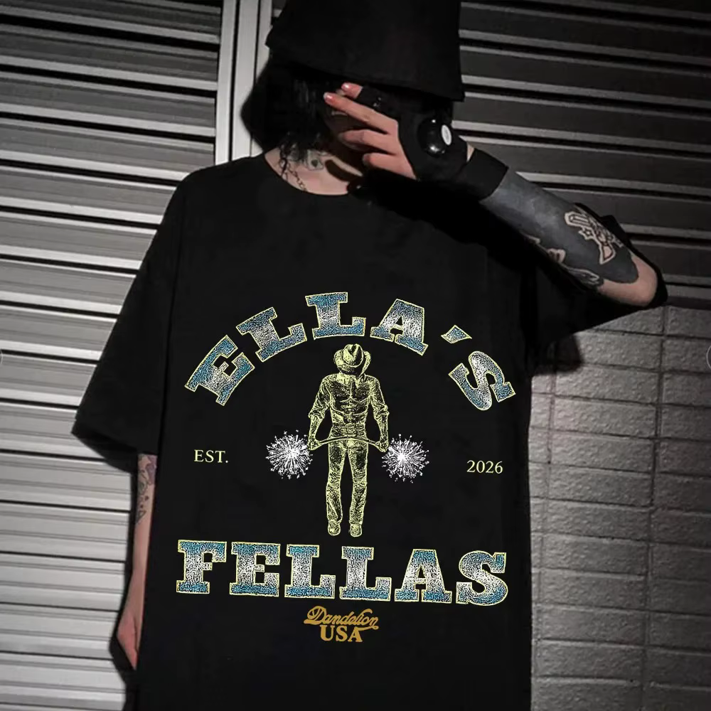 T-shirt tendance vintage été 2026 Ella Langley Ella's Fellas pour homme et femme