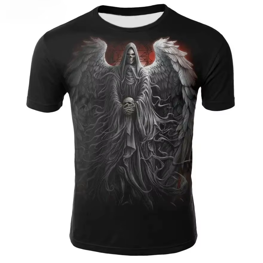 T-shirt pour homme imprimé en 3D avec casque de Sparte