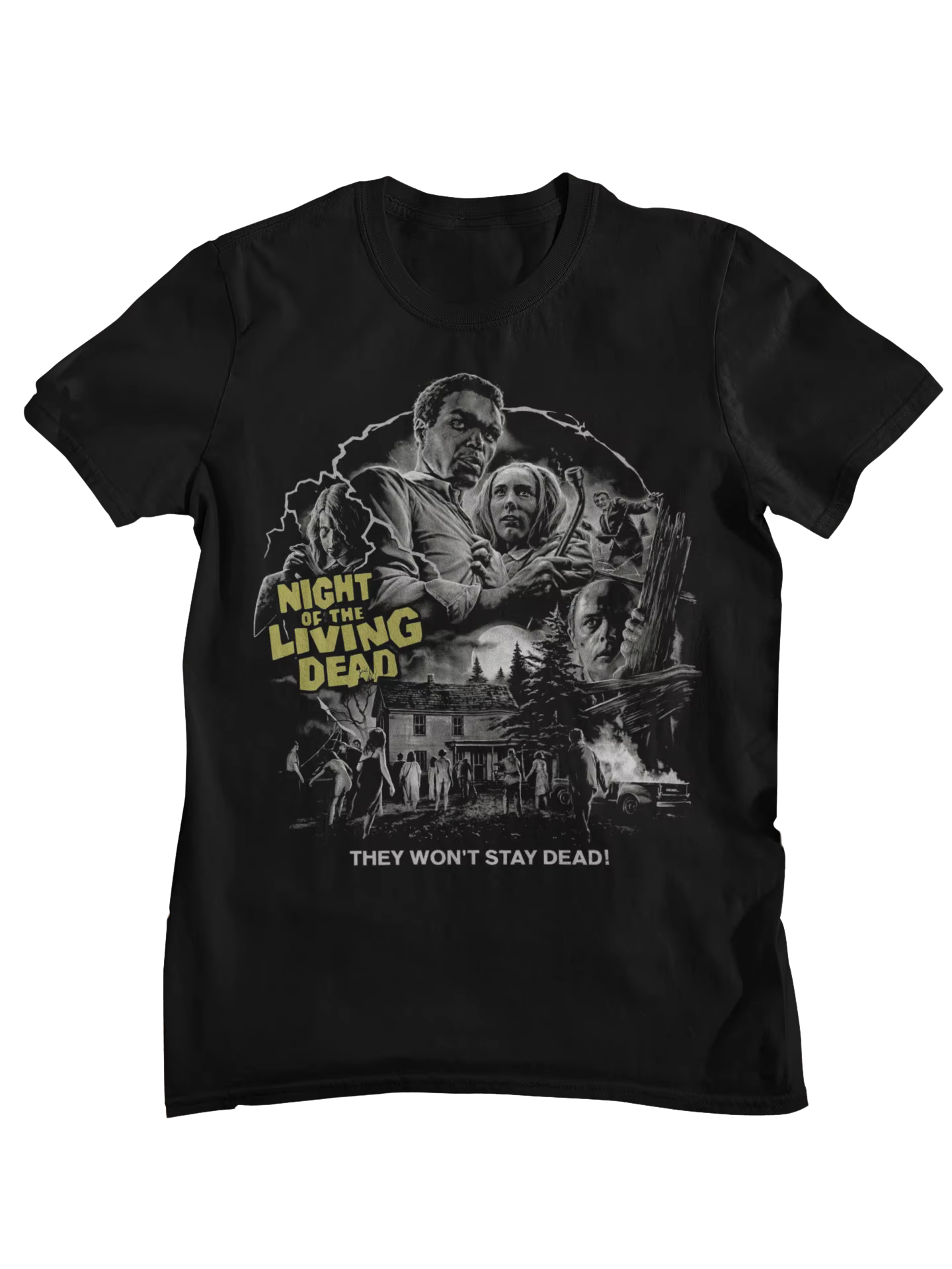 T-Shirt graphique rétro du film d'horreur Night of The Living Dead