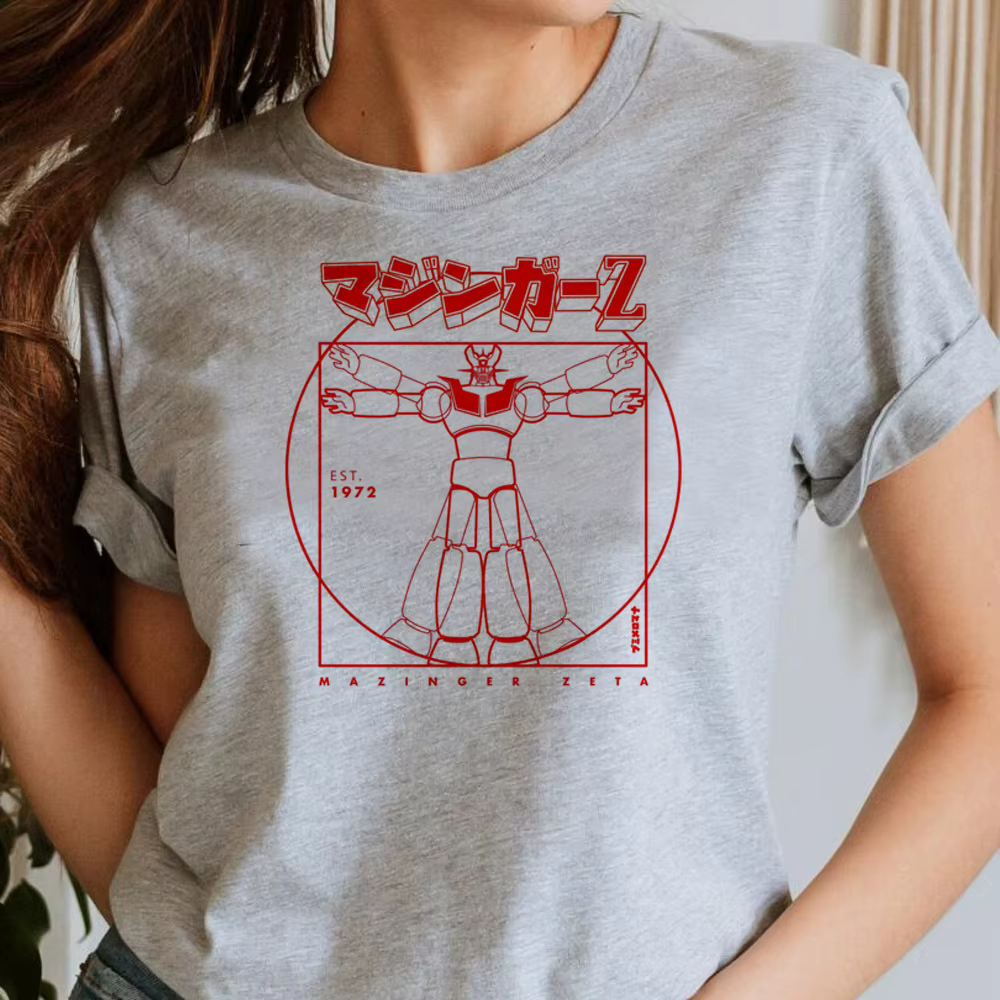 Mazinger z t-shirt fille rétro esthétique Punk coloré confortable années 80