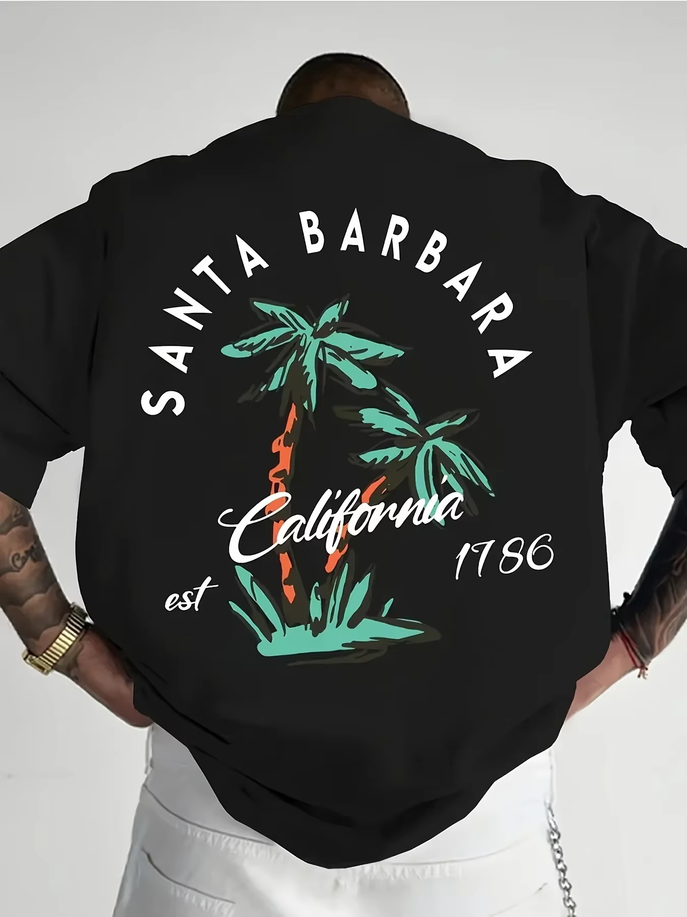 T-shirt pour homme à motif Santa Barbara Californie