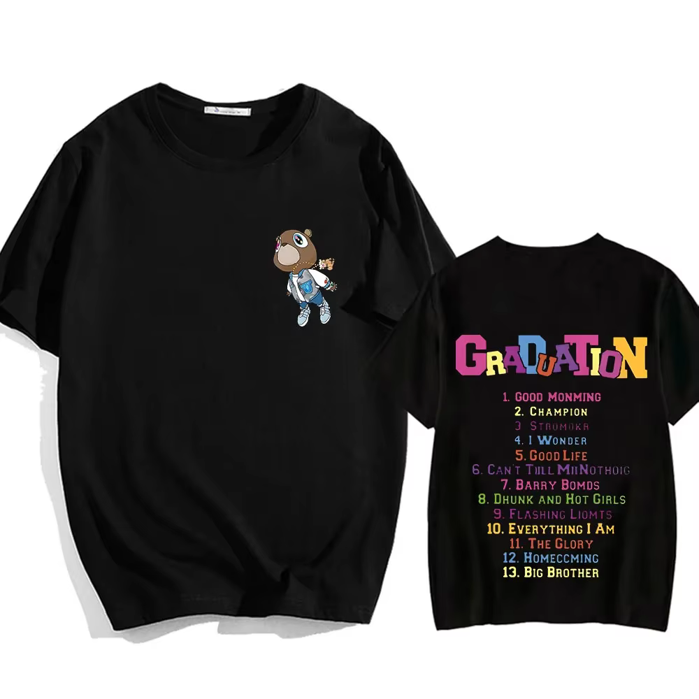 Kanye West T-shirt manches courtes Harajuku coton