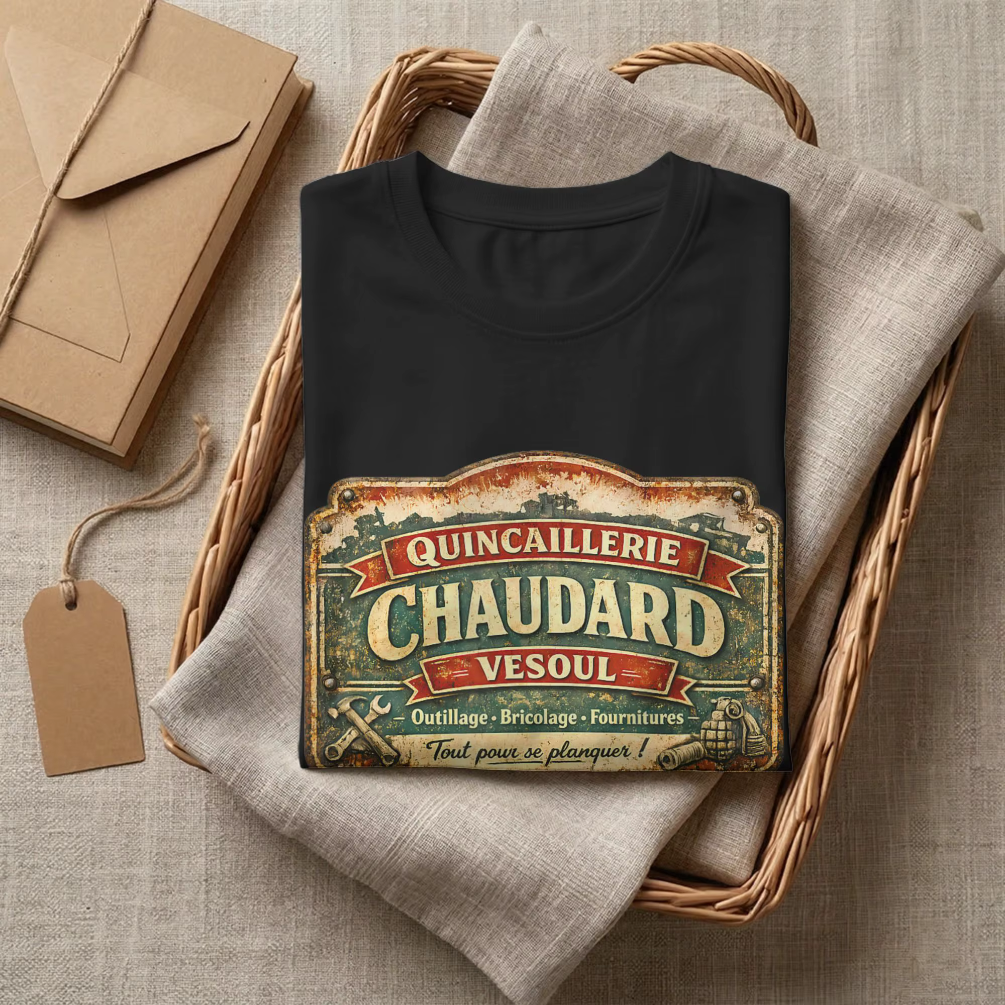 T-shirts vintage Quincaillerie Chaudard Vesoul pour hommes