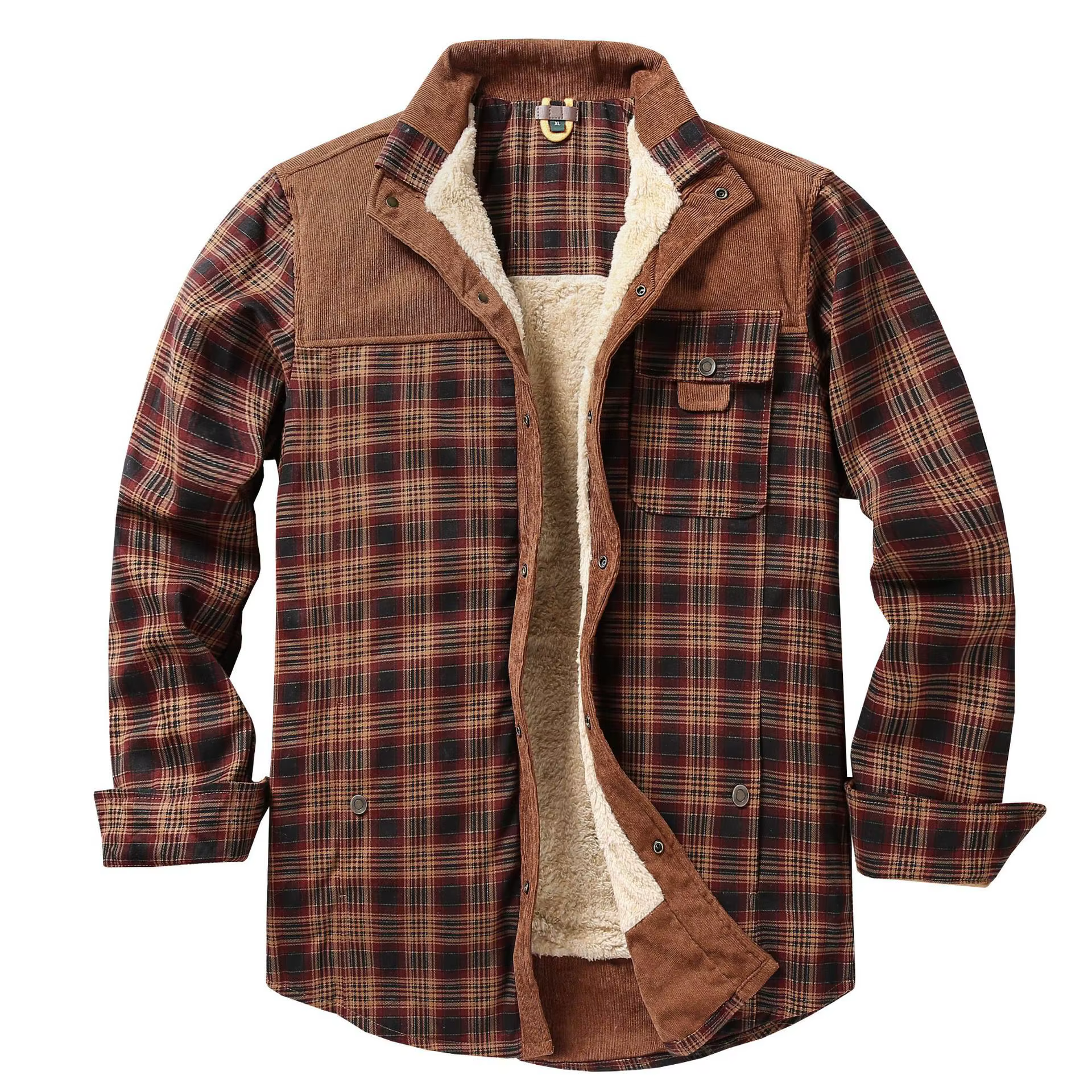 Veste chemise en flanelle pour hommes