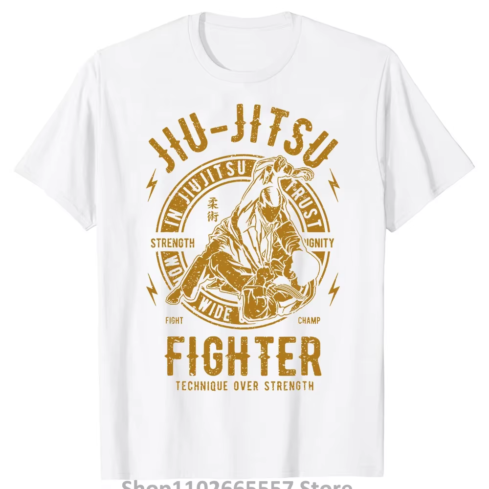 T-shirt 100% coton, Cool et décontracté, à la mode, JIU JITSU BJJ, brésilien Jiu Jitsu, à la mode, 2023