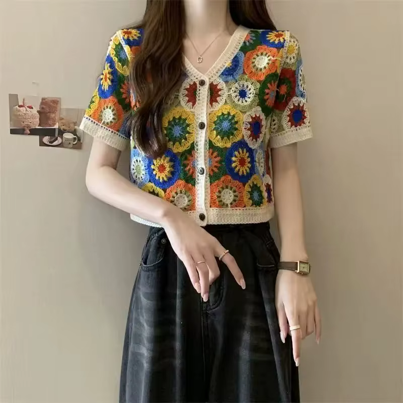 Cranny Rotundity-Haut boutonné au crochet pour femme