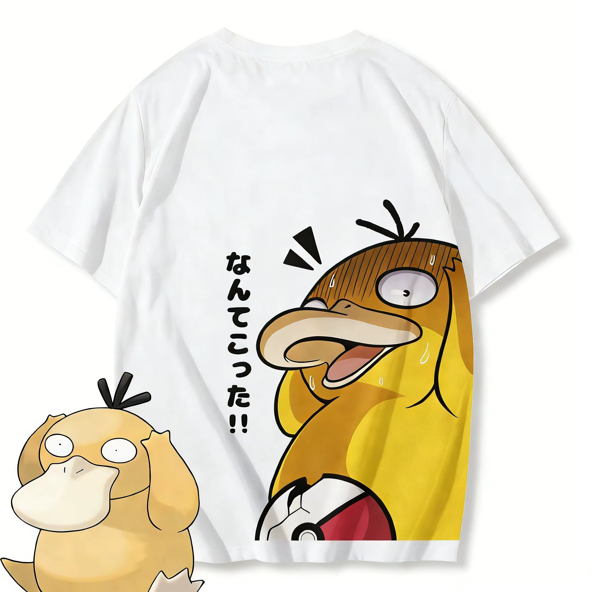 T-shirt style coréen Anime Pokemon Psyduck pour hommes et femmes