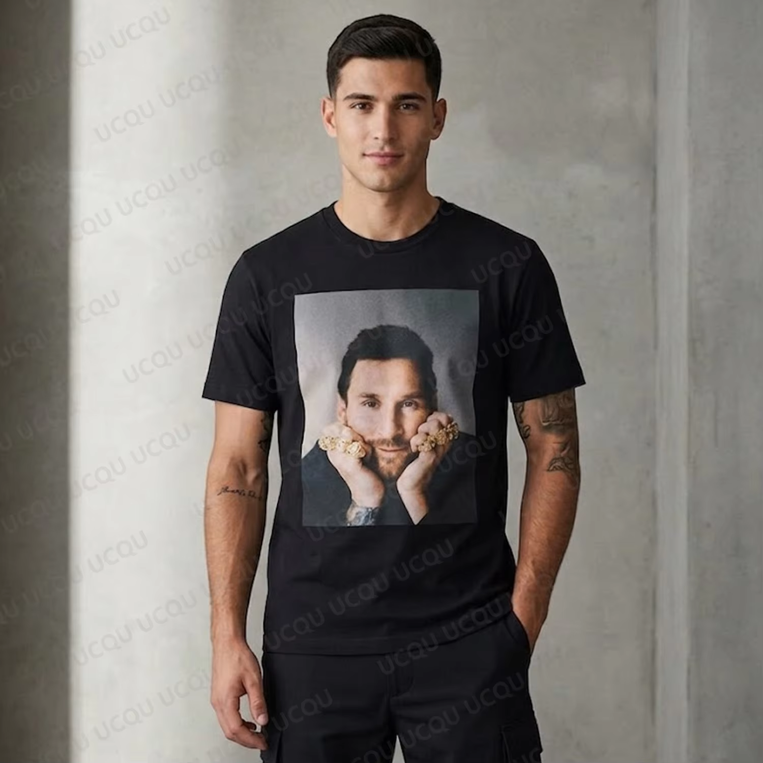 Nouveau T-shirt Rétro 2026 d'été avec Photo de Joueur de Football