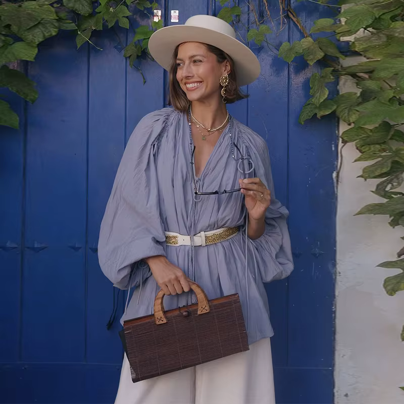 Haut pour femme à manches lanternes, col en V, avec lien, manches longues, cardigan plissé à cordon de serrage, coupe ample, style minimaliste uni