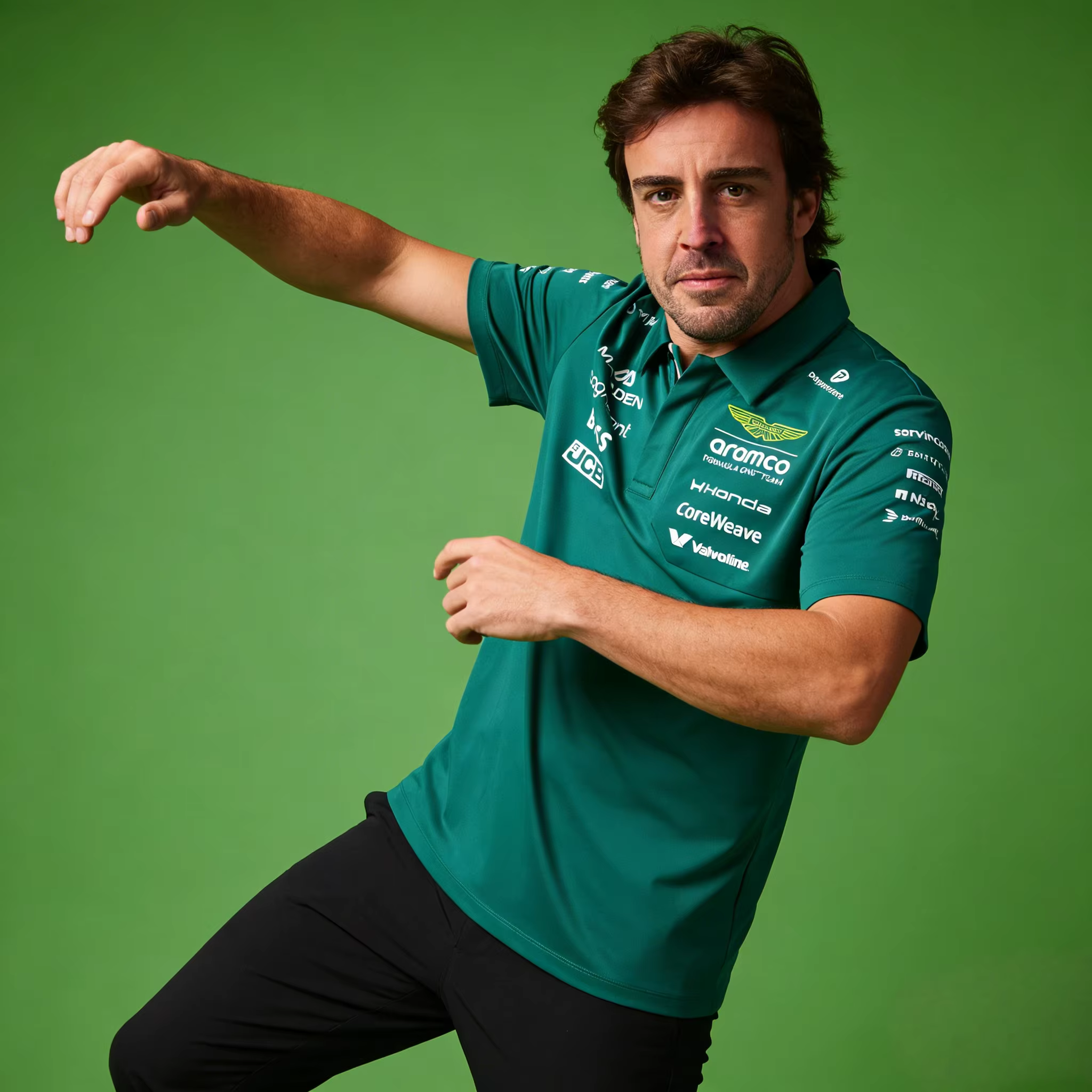 Polo de pilote Fernando Alonso de l'équipe Aston Martin F1 2026