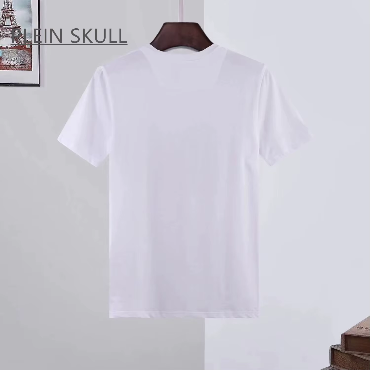 PLEIN crâne imprimé respirant T-shirt hommes rue gothique ample