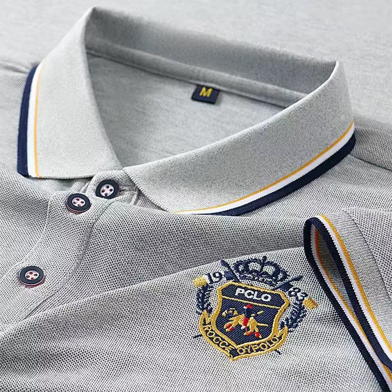 Polo brodé d'été pour hommes