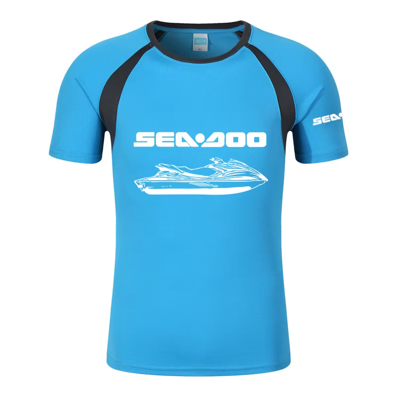 Sea Doo Seadoo Moto hommes nouveau imprimé à la mode été T-shirt coton Raglan à manches courtes col rond haut vêtements