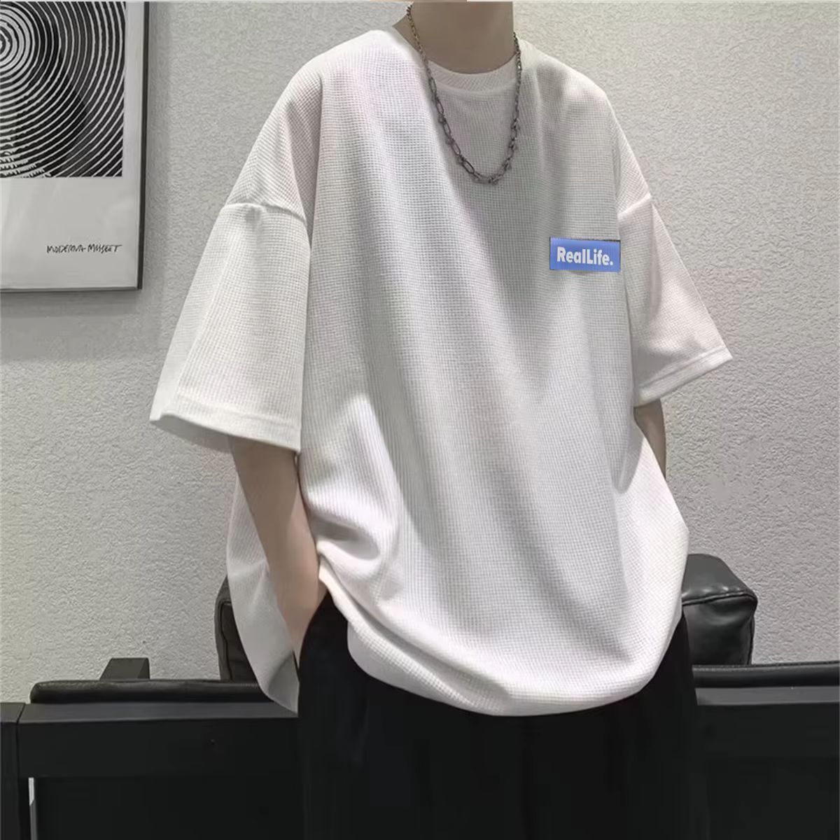 T-shirt en polyester uni pour hommes