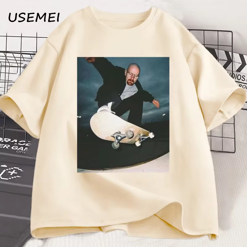 Breaking Bad Heisenberg T-shirts homme Walter blanc années 90 Skate T-Shirt femme
