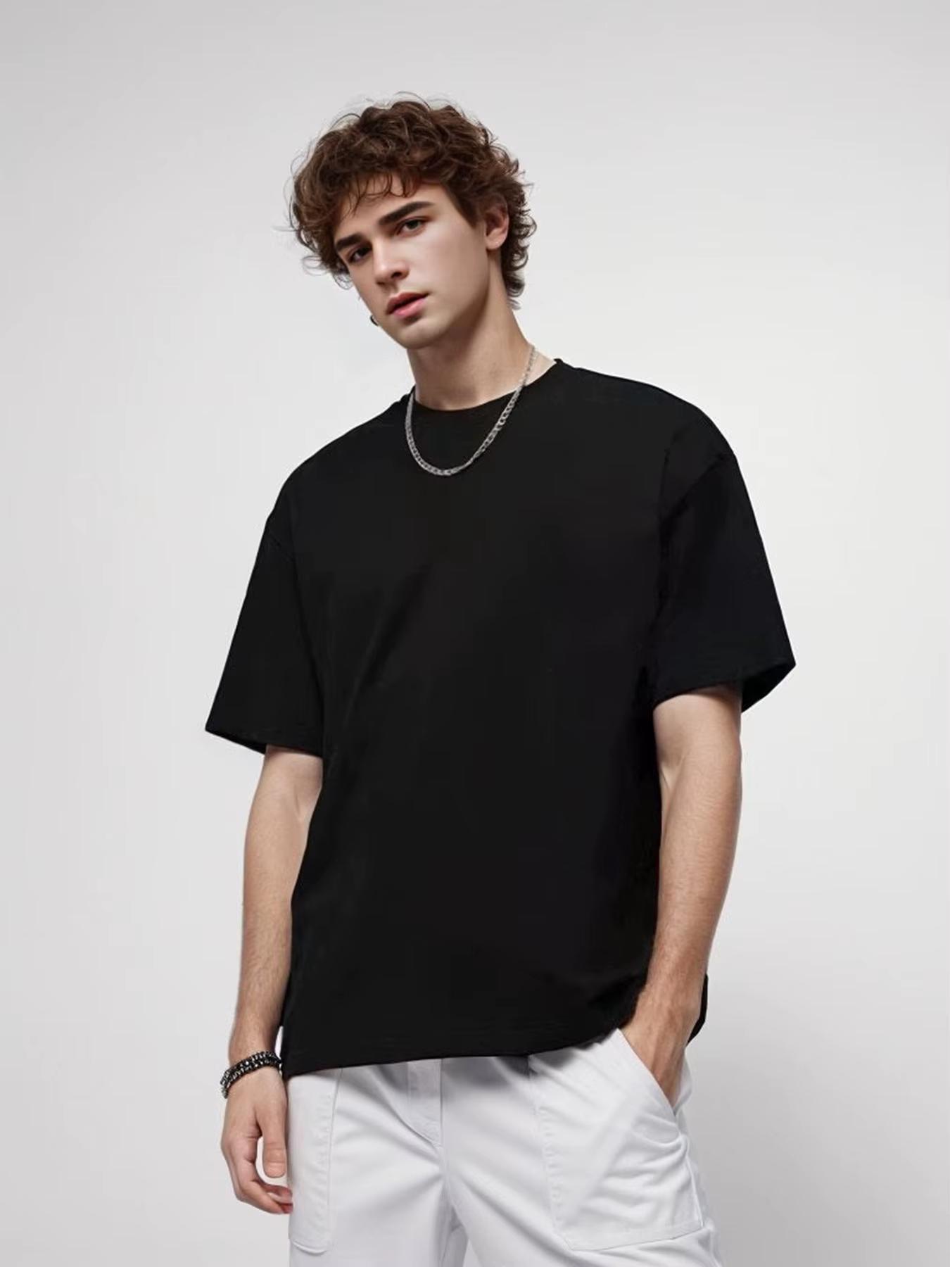 T-shirt Surdimensionné à Manches Courtes pour Homme