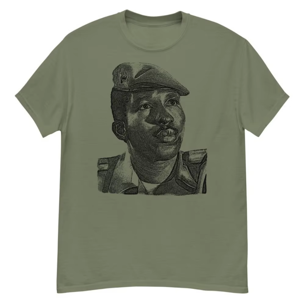 Thomas Sankara Silhouette socialiste Anti-impéricialiste pan-africain T-Shirt été respirant Camisetas nostalgie